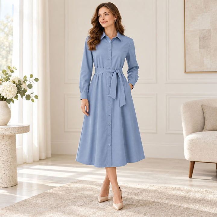 Elowen Belted Shirt Dress