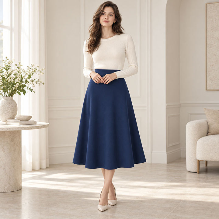 Liora A-Line Midi Skirt