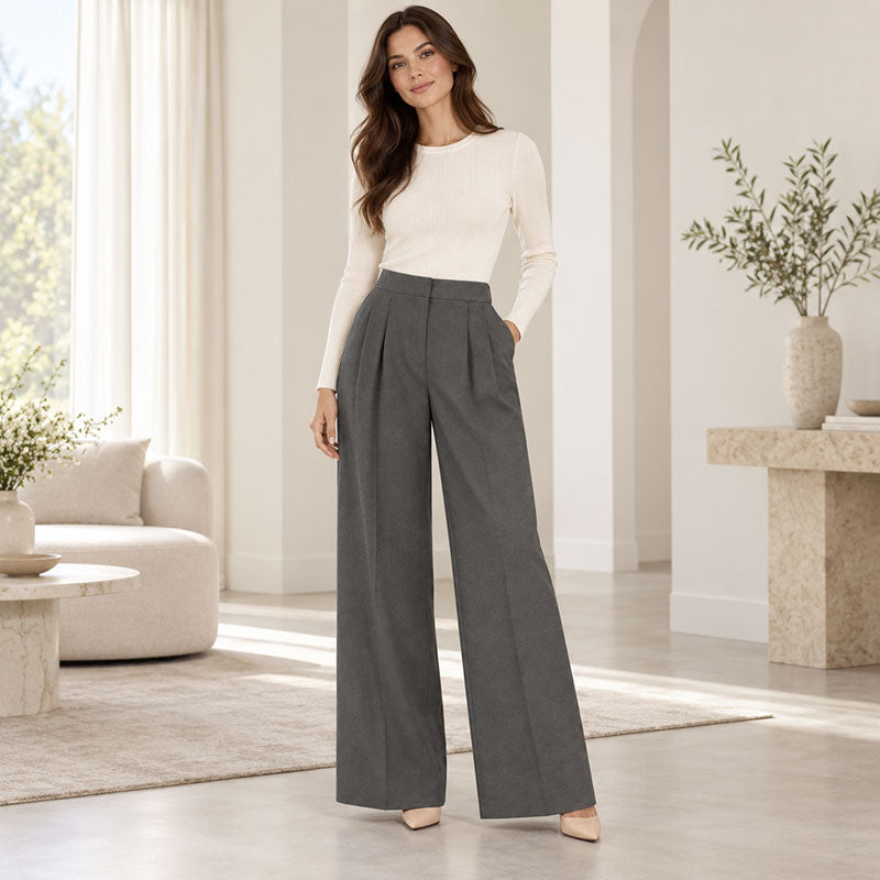 Sienna Pleated Wide-Leg Trousers